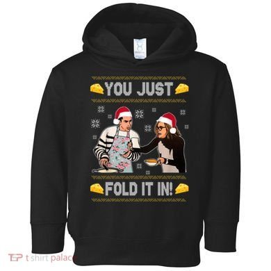 You Just Fold It Funny Cheese Xmas Sweater Toddler Hoodie