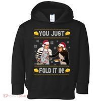 You Just Fold It Funny Cheese Xmas Sweater Toddler Hoodie thumb 0