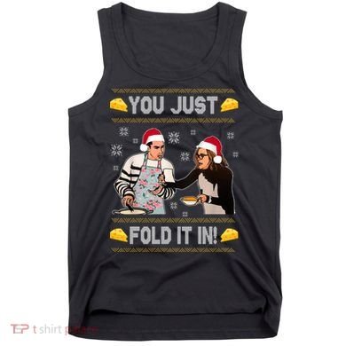 You Just Fold It Funny Cheese Xmas Sweater Tank Top