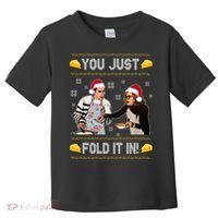 You Just Fold It Funny Cheese Xmas Sweater Toddler T-Shirt thumb 0