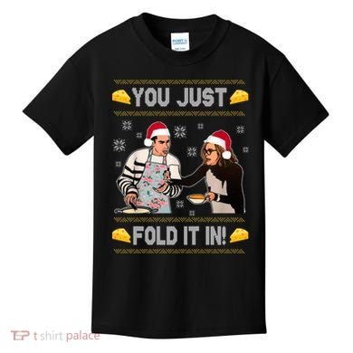 You Just Fold It Funny Cheese Xmas Sweater Kids T-Shirt