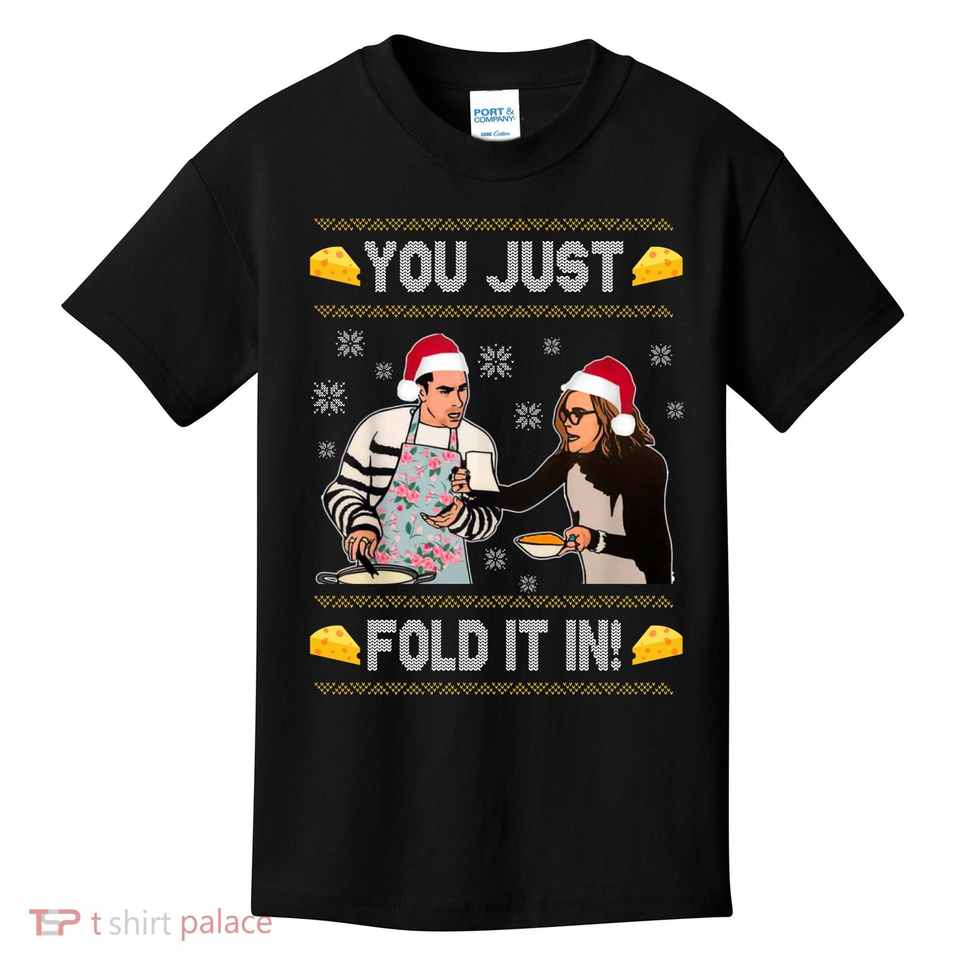 You Just Fold It Funny Cheese Xmas Sweater Kids T-Shirt
