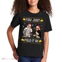 You Just Fold It Funny Cheese Xmas Sweater Kids T-Shirt thumb 2