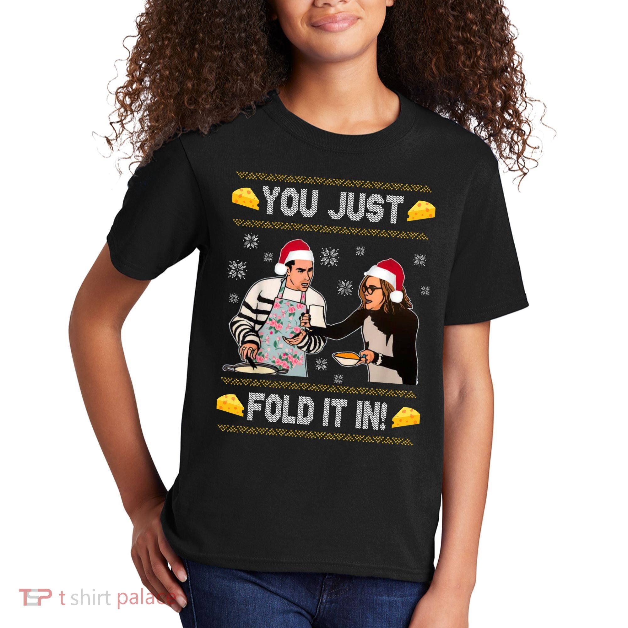 You Just Fold It Funny Cheese Xmas Sweater Kids T-Shirt
