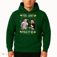 You Just Fold It Funny Cheese Xmas Sweater Hoodie thumb 2