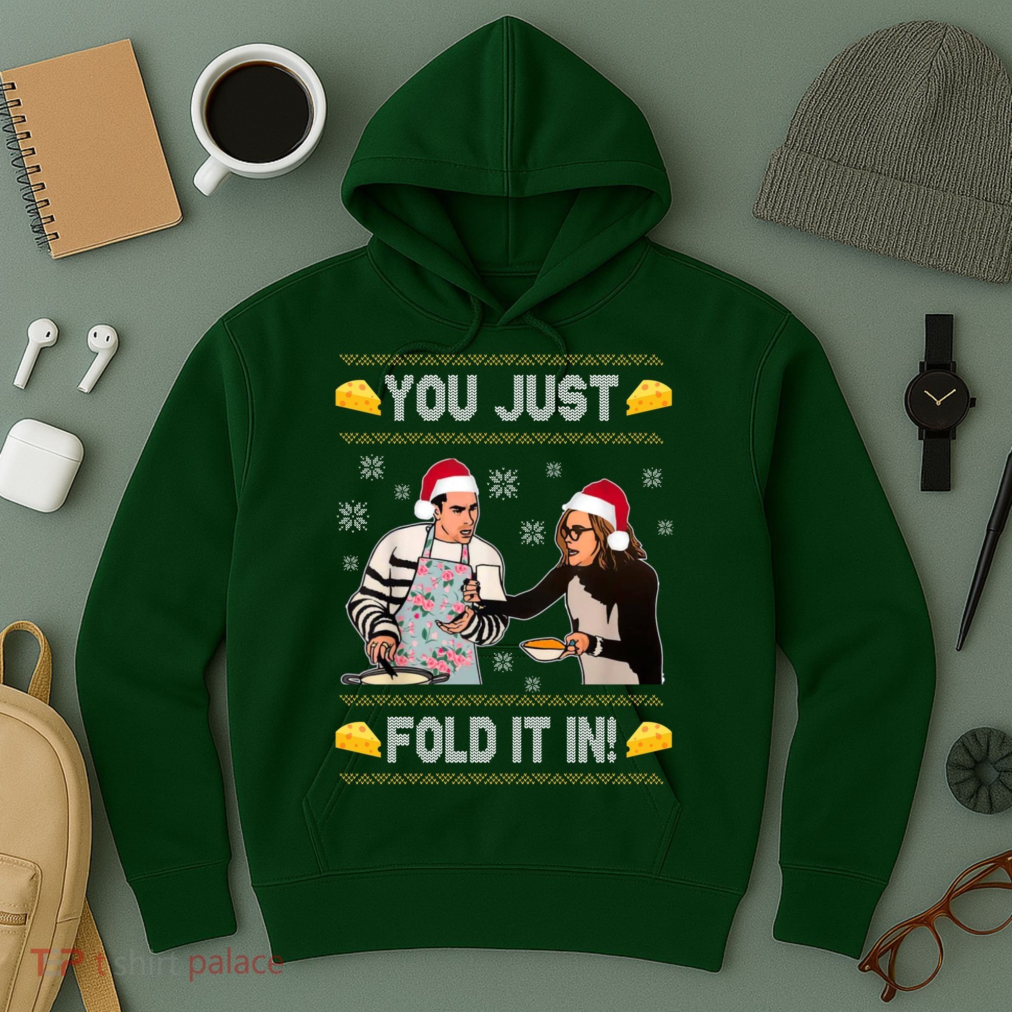 You Just Fold It Funny Cheese Xmas Sweater Hoodie