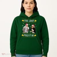 You Just Fold It Funny Cheese Xmas Sweater Hoodie thumb 5