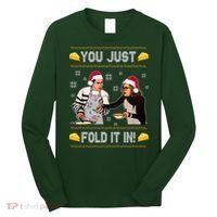 You Just Fold It Funny Cheese Xmas Sweater Long Sleeve Shirt thumb 0