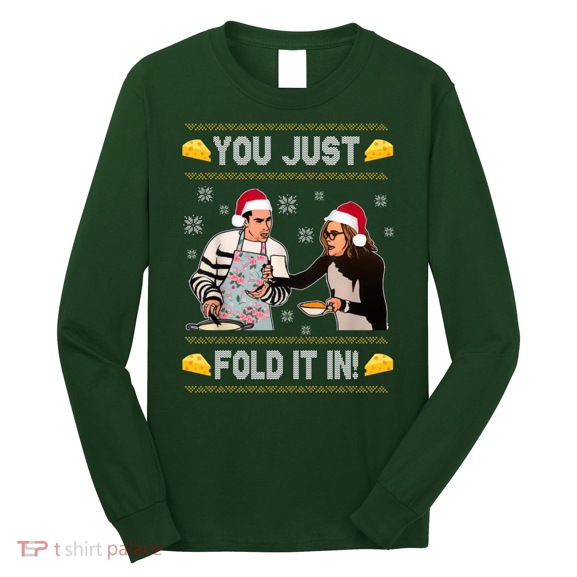 You Just Fold It Funny Cheese Xmas Sweater Long Sleeve Shirt