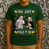 You Just Fold It Funny Cheese Xmas Sweater T-Shirt thumb 3