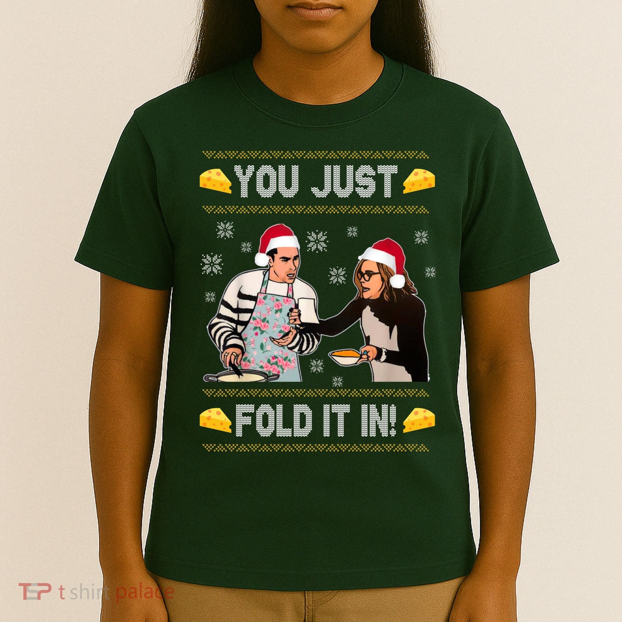 You Just Fold It Funny Cheese Xmas Sweater T-Shirt