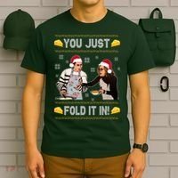 You Just Fold It Funny Cheese Xmas Sweater T-Shirt thumb 6