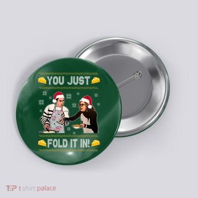 You Just Fold It Funny Cheese Xmas Sweater Button