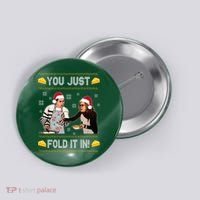 You Just Fold It Funny Cheese Xmas Sweater Button thumb 0