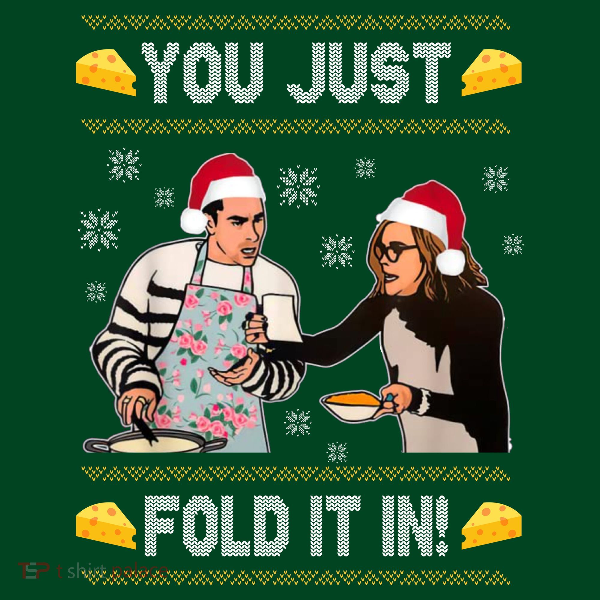 You Just Fold It Funny Cheese Xmas Sweater Coaster