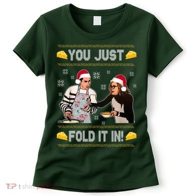 You Just Fold It Funny Cheese Xmas Sweater Women's T-Shirt