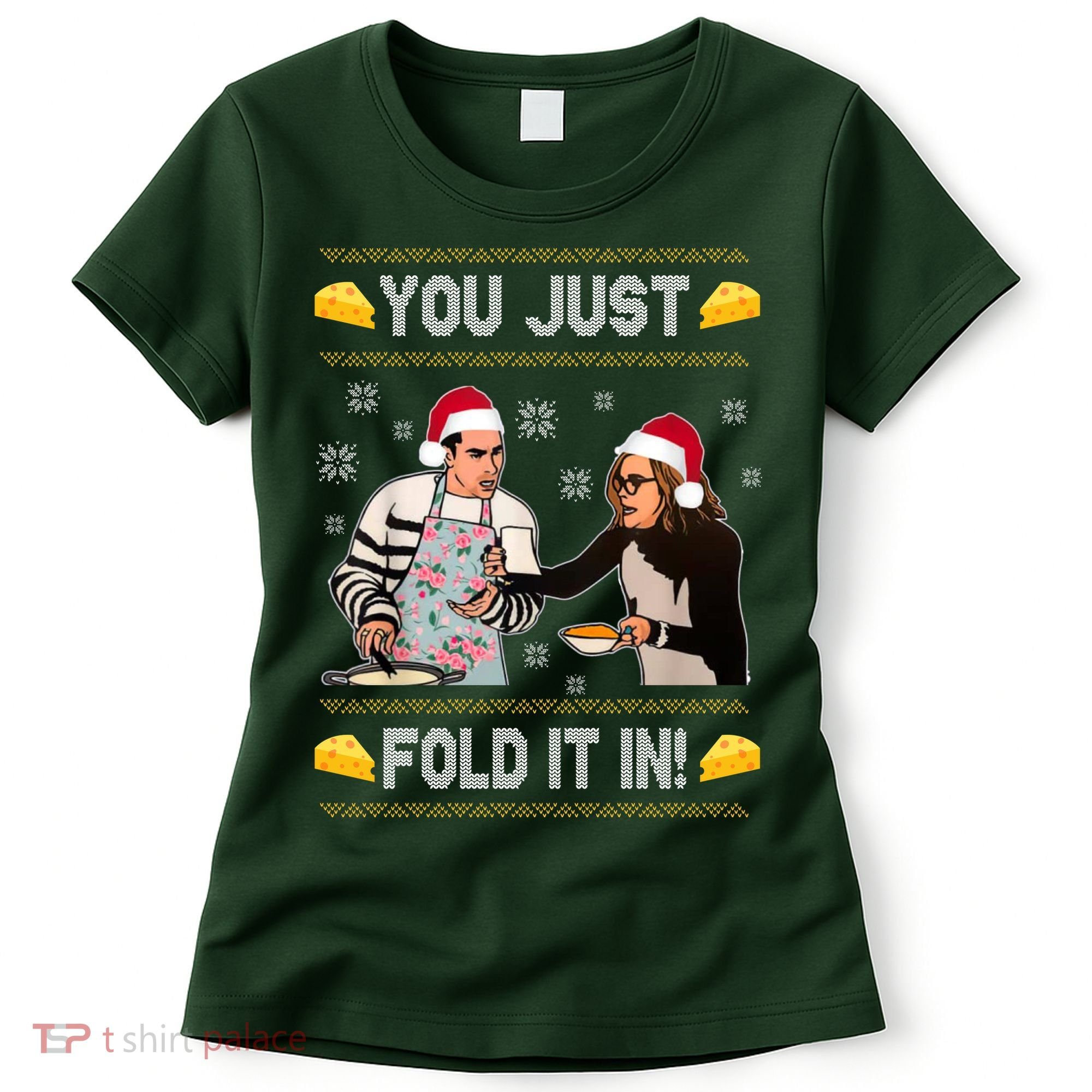 You Just Fold It Funny Cheese Xmas Sweater Women's T-Shirt