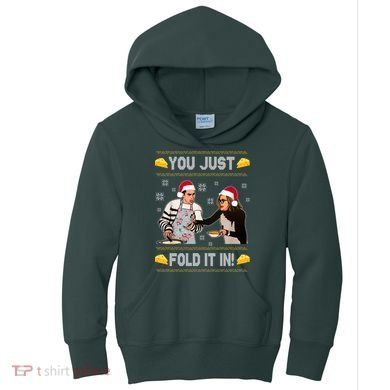 You Just Fold It Funny Cheese Xmas Sweater Kids Hoodie