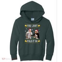 You Just Fold It Funny Cheese Xmas Sweater Kids Hoodie thumb 0