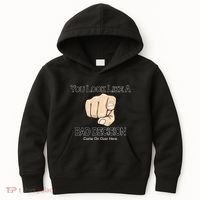 You Look Like A Bad Decision Funny Kids Hoodie thumb 0