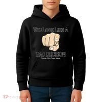 You Look Like A Bad Decision Funny Kids Hoodie thumb 4