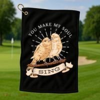 You Make My Soul Sing Bird Golf Towel thumb 1