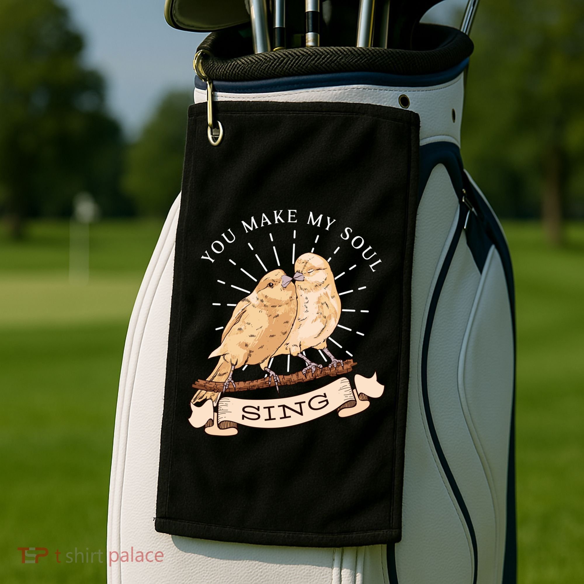 You Make My Soul Sing Bird Golf Towel