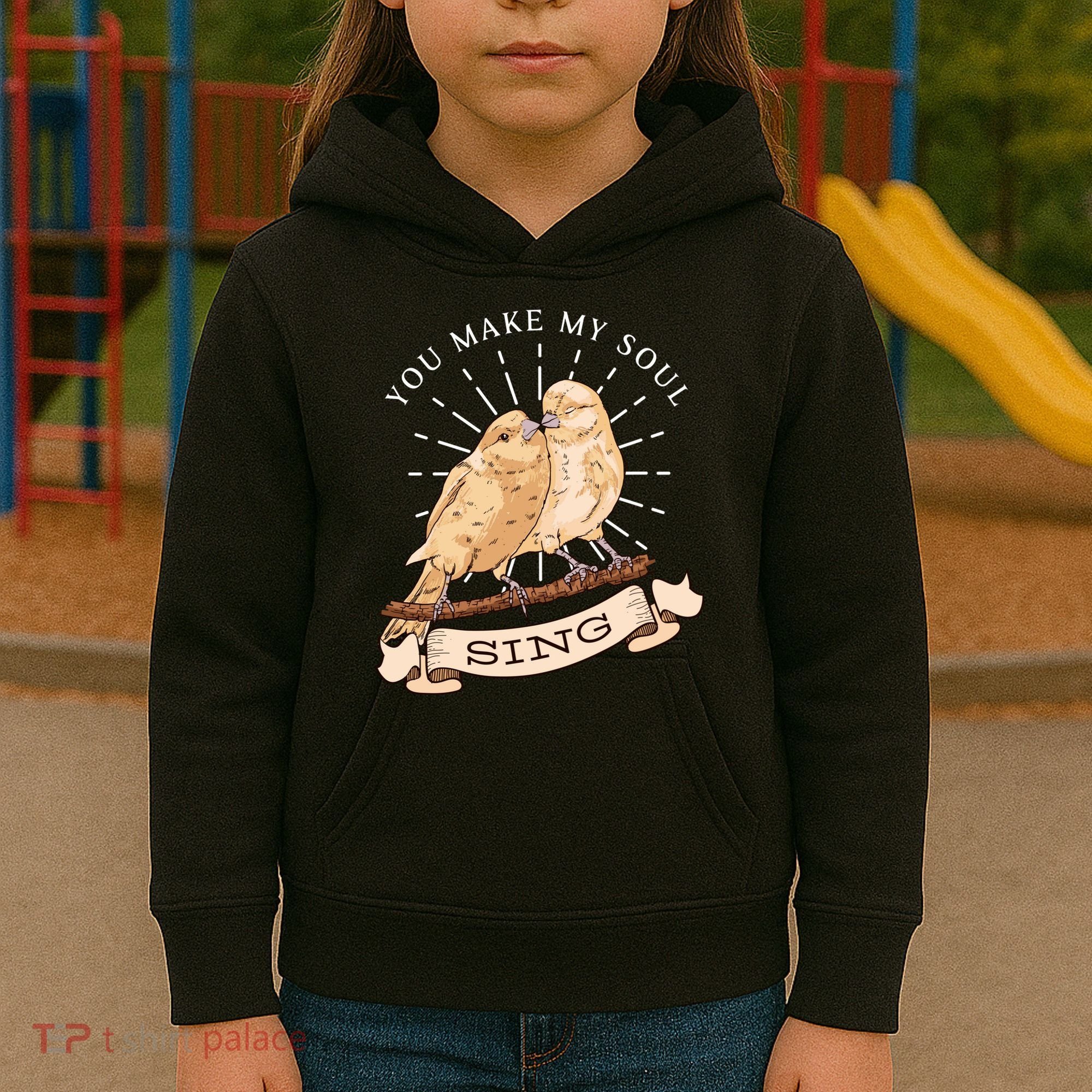 You Make My Soul Sing Bird Kids Hoodie