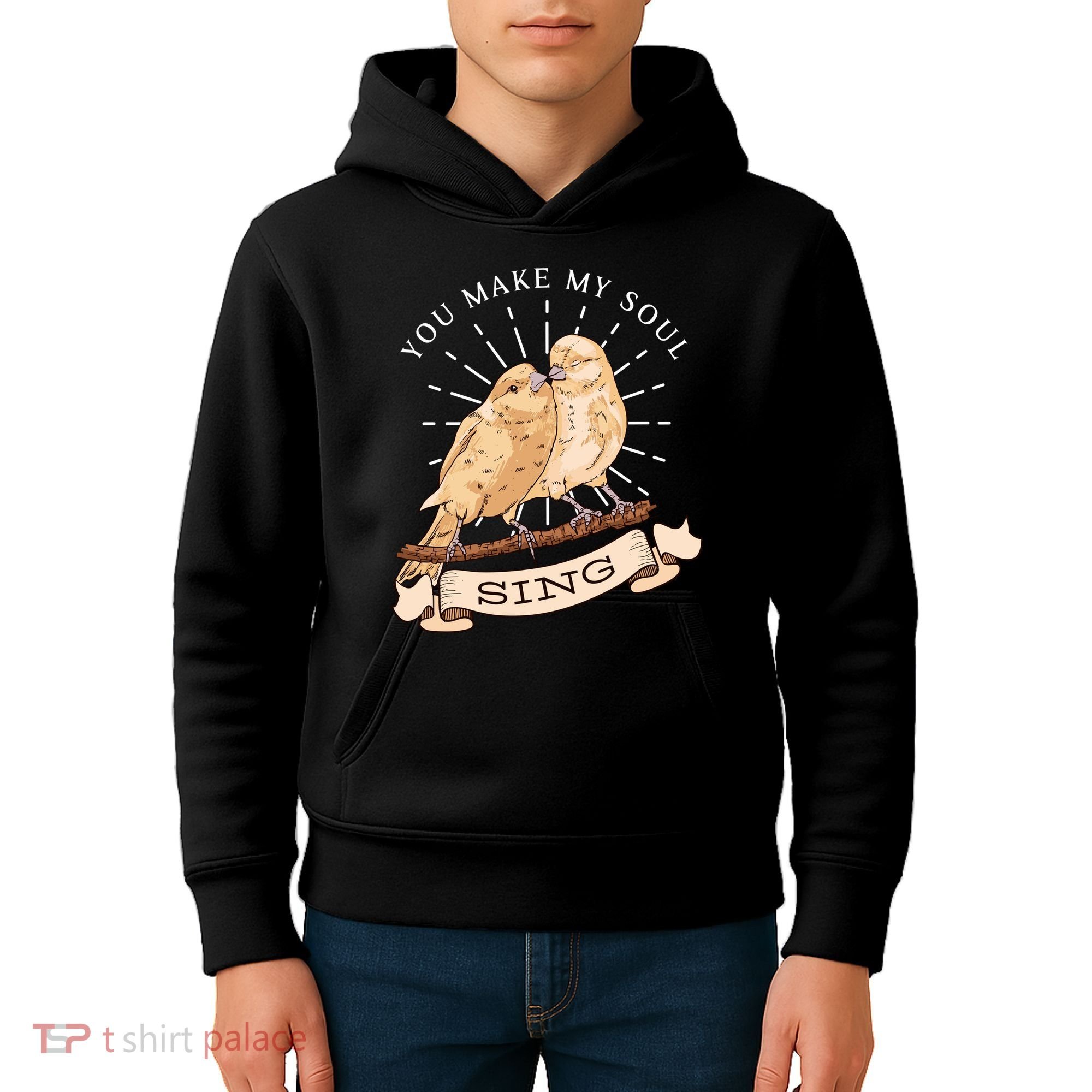 You Make My Soul Sing Bird Kids Hoodie