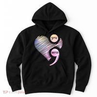 You Matter Don't Let Your Story End Semicolon Hoodie thumb 0
