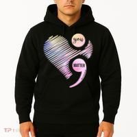 You Matter Don't Let Your Story End Semicolon Hoodie thumb 2