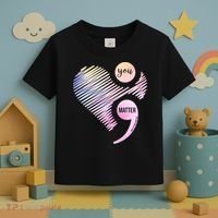 You Matter Don't Let Your Story End Semicolon Toddler T-Shirt thumb 3