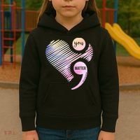You Matter Don't Let Your Story End Semicolon Kids Hoodie thumb 3