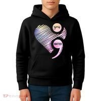 You Matter Don't Let Your Story End Semicolon Kids Hoodie thumb 4