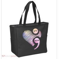 You Matter Don't Let Your Story End Semicolon Tote Bag thumb 2