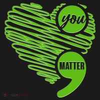 You Matter Semicolon Heart Mental Health Awareness Doggie Tank thumb 4