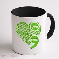 You Matter Semicolon Heart Mental Health Awareness Coffee Mug thumb 1