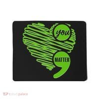 You Matter Semicolon Heart Mental Health Awareness Mousepad thumb 0