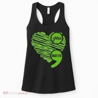 You Matter Semicolon Heart Mental Health Awareness Women's Tank Top thumb 0