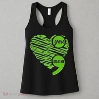 You Matter Semicolon Heart Mental Health Awareness Women's Tank Top thumb 3