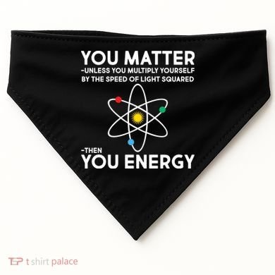 You Matter Then You Energy Funny Science USA-Made Doggie Bandana