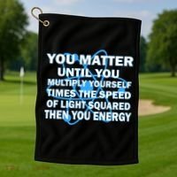 You Matter You Energy Science Physics Golf Towel thumb 1
