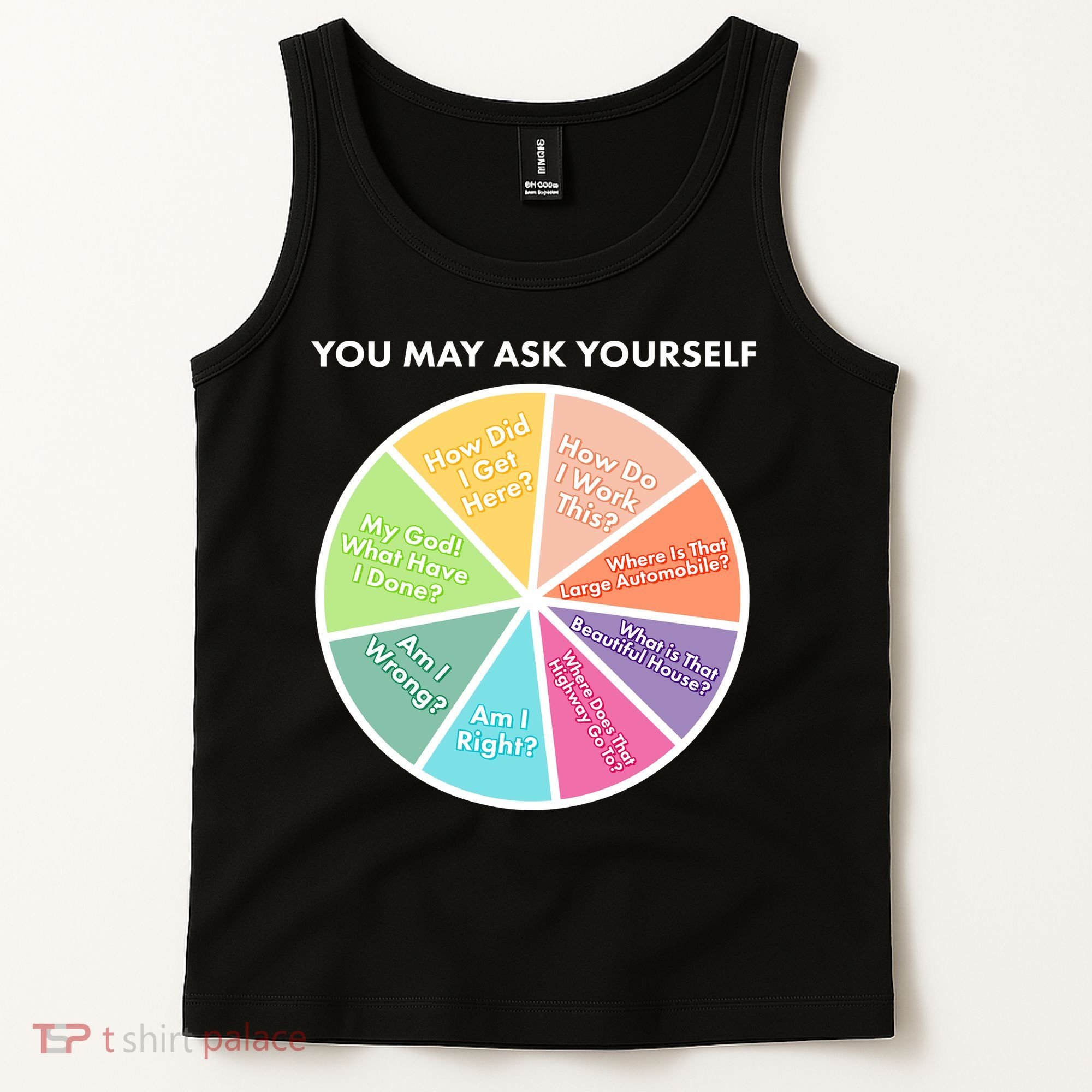 You May Ask Yourself Pie Chart Tank Top