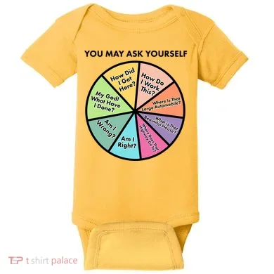 You May Ask Yourself Pie Chart Baby Bodysuit