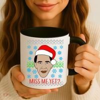 You Miss Me Yet Obama Ugly Christmas Coffee Mug thumb 3