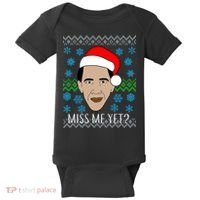 You Miss Me Yet Obama Ugly Christmas Baby Bodysuit thumb 0