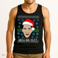 You Miss Me Yet Obama Ugly Christmas Tank Top thumb 3