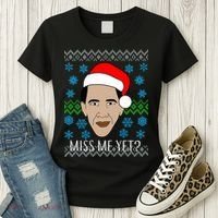 You Miss Me Yet Obama Ugly Christmas Women's T-Shirt thumb 3