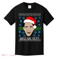 You Miss Me Yet Obama Ugly Christmas Kids T-Shirt thumb 0