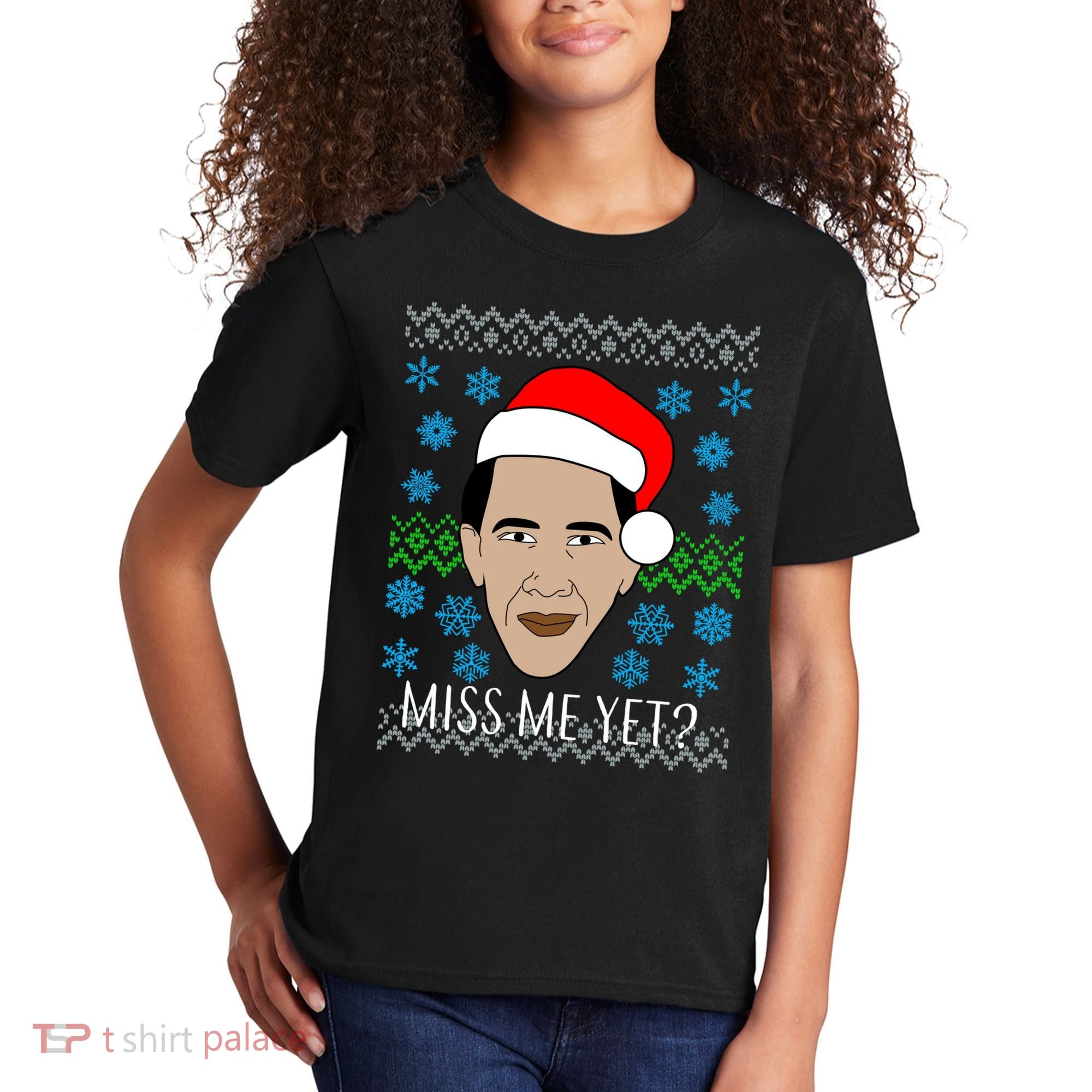 You Miss Me Yet Obama Ugly Christmas Kids T-Shirt